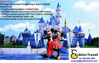 Package Tour HongKong Disneyland 4 Days 3 Nights